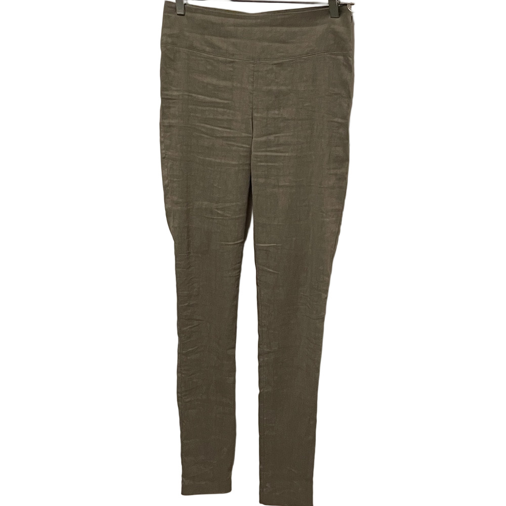 Sarah Pacini Light Green Linen Blend Pants Size 2